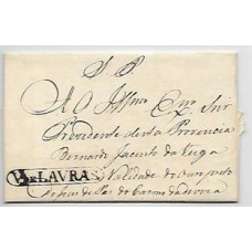 1839-Carta para Ouro Preto com cbo de saída "V.de Lavras" com cercadura 