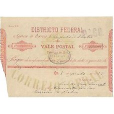 Modelo de 1896-30-Distrito Federal tipo III, Imprensa nacional sem numeração, usado em 1905