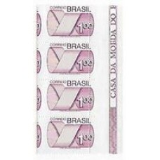 552-Cr$1,00 Tipo Gravura, tira de 4 com denteaçao deslocada