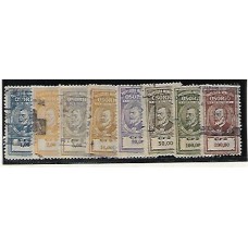 Osório-Serie com efigie de Osorio com 8 selos, padrão cruzeiro