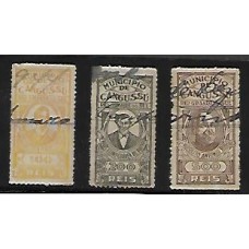 Cangussu- 3 selos de 100, 200 e 500 reis 