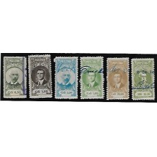 Pinheiro Machado-Efigies diversas, conjunto com 6 selos