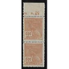 249/249Es-600Rs Mercurio, filigrana "D" vertical, par com e sem filigrana novo com goma