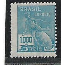 289-1000Rs Mercurio, filigrana"K" denteado 13,5 X 12,5 novo  sem goma