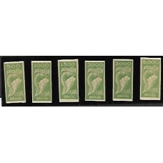 Imposto da Seda-01/06- Serie completa de 6 valores em verde, nova