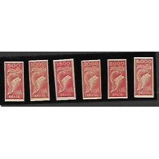 Imposto da Seda-07/12- Serie completa de 6 valores em  vermelho, nova