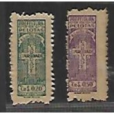 Pelotas-Selo de Caridade, serie de 2 selos , padrão cruzeiro