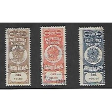 Arroio do Meio-Serie de 3 selos, padrão cruzeiro, algarimos finos