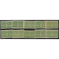 Imposto de Tecidos-144/53-Alegorias Indigenas, serie completa sem denteação