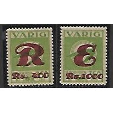 V-52/3-Serie Icaros sobretaxada "R" e "E" de 1934 , nova com goma