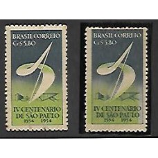 0295-Cr$5,80, Propaganda do 4 Cent.de S.Paulo, verde deslocado para a esquerda