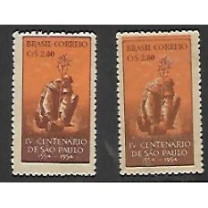 0293-Cr$2,80, Propaganda do 4 Cent.de S.Paulo,  com  laranja deslocado para cima