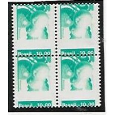 607-Cr$10,00 Maracujá, quadra com denteação horizontal deslocada