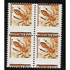 612-Cr$24,00 Apicultura, Abelha, quadra com denteação horizontal deslocada