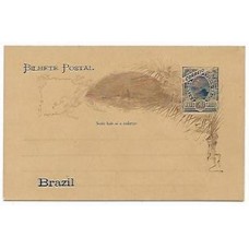 BP-053L-Bilhete postal de 50Rs tipo Madrugada , sem linhas no verso.Raro