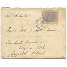 1896-Envelope com 200Rs  "cruzeiro do Sul dent.11, violeta, cbo "Cachoeiro de Itapemirim"