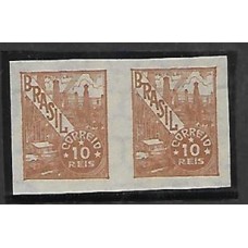 353SD-10Rs  Petrolio, castanho, filigrana "P" , par sem denteação