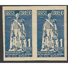 0191-Inauguração do Monumento ao Barão do Rio Branco , prova em par na cor azul