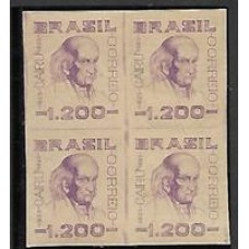 0102SD-1200Rs, Cent. da Morte do Visconde de Cairú, em quadra filigranada sem denteação