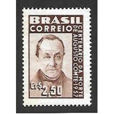 0395Y-Centenário da Morte de Augusto Conte em papel marmorizado
