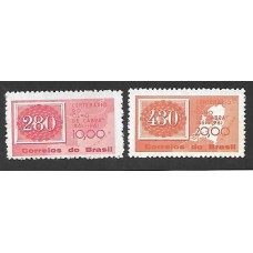 0466/67Y-Centenário dos Selos Coloridos, em papel marmorizado