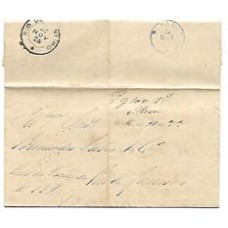 1873-Carta p/ o Rio c/ cbo de saída "S.Paulo" tipo francês em azul com curioso datador "novem."