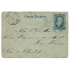 1886-Carta Bilhete de 100Rs(CB-12) para Três Barras, cbo de saída,"Nova-Friburgo"