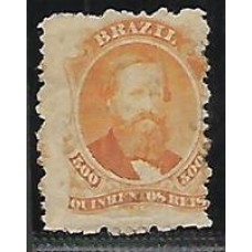 29-500Rs D.Pedro barba preta, laranja , novo com goma e charneira