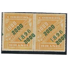 123- 2000/1000Rs verde sobre amarelo par com sobrecarga deslocada