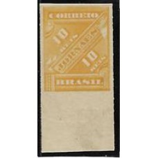 J-01SPH-10Rs emissão para Jornais, amarelo, sem denteação horizontal