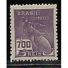 250-700Rs Mercurio , violeta, filigrana Casa da Moeda vertical, novo com goma