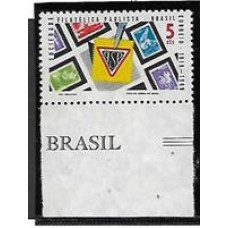 0634A-Cinquentenário da Sociedade Philatelica Paulista, em papel martelado, margem de folha