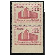 0259-Inauguração do Edificio dos Correios em Pernambuco, Cr$0,60 , sem denteação inferior