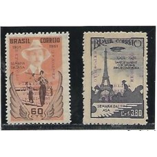 0270/1-Cinquent. do Dirigivel de Santos Dumont, serie com sobrecarga da Exposição Filatélica