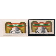 0778- O,70 Ministério das Comunicações com cores deslocadas.Selo oxidado no verso