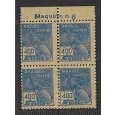 303g-400Rs tipo Industria, azul, fil. Correinho, quadra impresso na goma, raro nesta qualidade