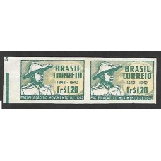 0190SD-Cr$1,20 Centenário da Pacificação de Minas por Caxias, em par sem denteação