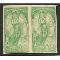 0061SD-400Rs Visita do Presidente Justo em par sem denteação filigranado