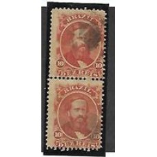 23-10Rs D.Pedro barba preta, par vertical usado