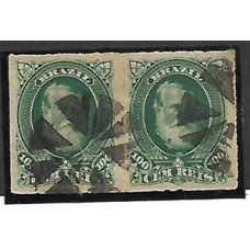 41-100Rs D.Pedro barba branca , par horizontal usado