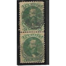 27Aa-100Rs D.Pedro barba preta, tipo 1b, par vertical usado