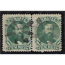 27AFn-100Rs D.Pedro barba preta, tipo 2 papel fino de 65 micras, em par usado