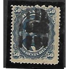 25Fn- 50Rs D.Pedro barba preta, usado papel fino de 60/65 micras.