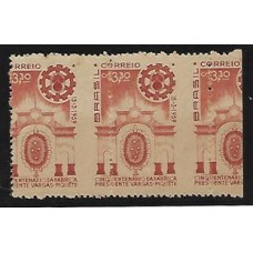 0442-Cinquentenário da Fabrica de Polvora Getulio Vargas em Piquete com denteação deslocada