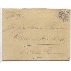 1888-Envelope do Rio de Janeiro para França com selo de 200Rs D.Pedro Cabeça Grande na cor rosa