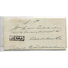 1841-Carta de Serviço Publico da Serra do Grao Mogort para Minas Novas, cbo de saída "Serra"