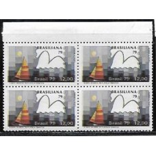 1088-Cr$12,00 brasiliana 79, quadra com cores deslocadas.
