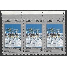 0721-Lavagem do Bomfim, tira de 3 com a denteação vertical atípica.