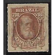 45-700Rs D.Pedro barba branca usado margens largas, bem centrado, exemplar de luxo