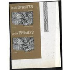 0812SD-Cr$0,40 Escultura do Barroco, em par sem denteação.